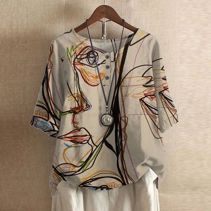 Vivienne | Timeless Vintage Floral Print Blouse For Women