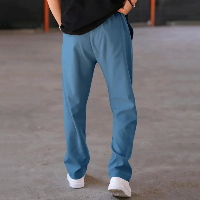 AARON | Men’s Relaxed Straight-Leg Pants With Adjustable Drawstring And Side Pockets