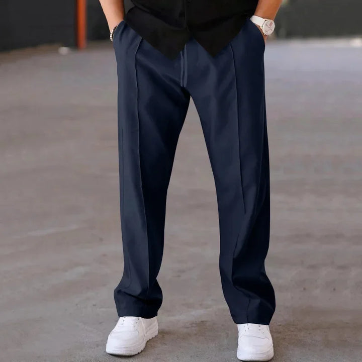 AARON | Men’s Relaxed Straight-Leg Pants With Adjustable Drawstring And Side Pockets