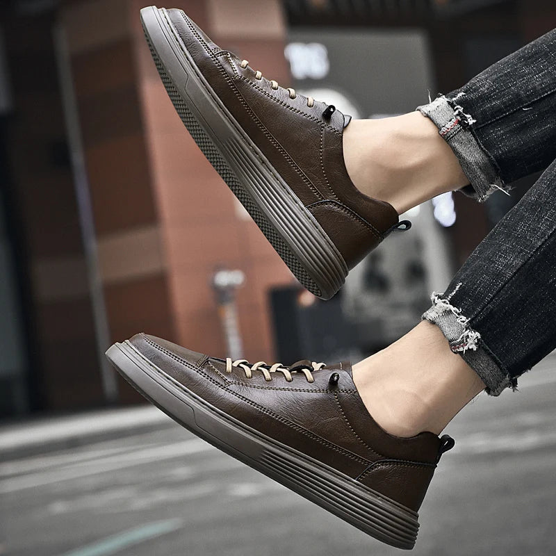 Noah | Men’s Low-Profile Lace-Up Sneakers With Tonal Stitch Detailing