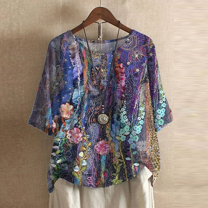 Vivienne | Timeless Vintage Floral Print Blouse For Women
