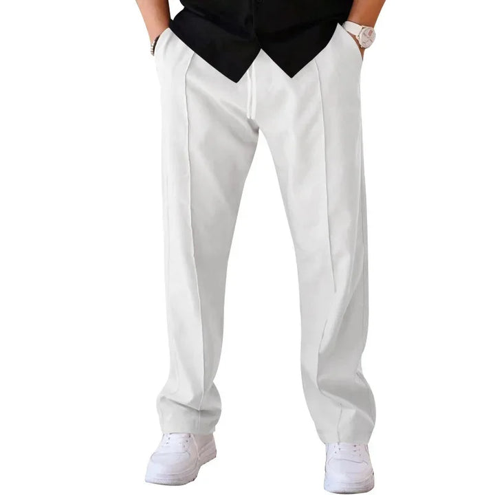 AARON | Men’s Relaxed Straight-Leg Pants With Adjustable Drawstring And Side Pockets