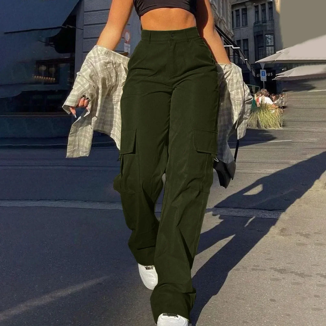 Sophia | High-Waist Utility Cargo Trousers For Women