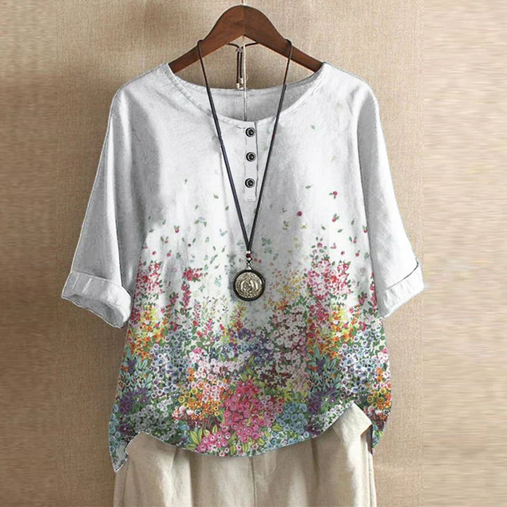 Vivienne | Timeless Vintage Floral Print Blouse For Women