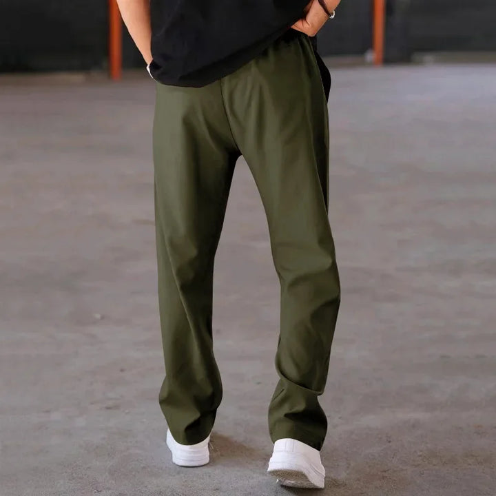 AARON | Men’s Relaxed Straight-Leg Pants With Adjustable Drawstring And Side Pockets