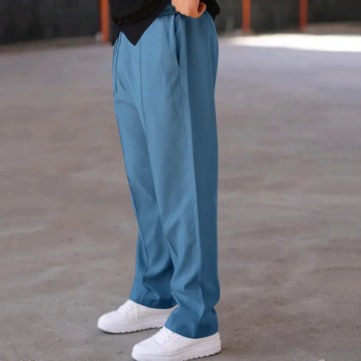 AARON | Men’s Relaxed Straight-Leg Pants With Adjustable Drawstring And Side Pockets