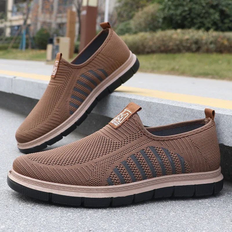 Noah | Men’s Orthopedic Lightweight Slip-On Sneakers With Knit Mesh Upper And Textured Sole