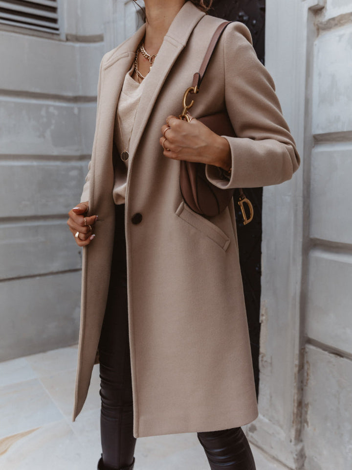Elena | Refined Button-Front Formal Coat With Timeless Silhouette For Women