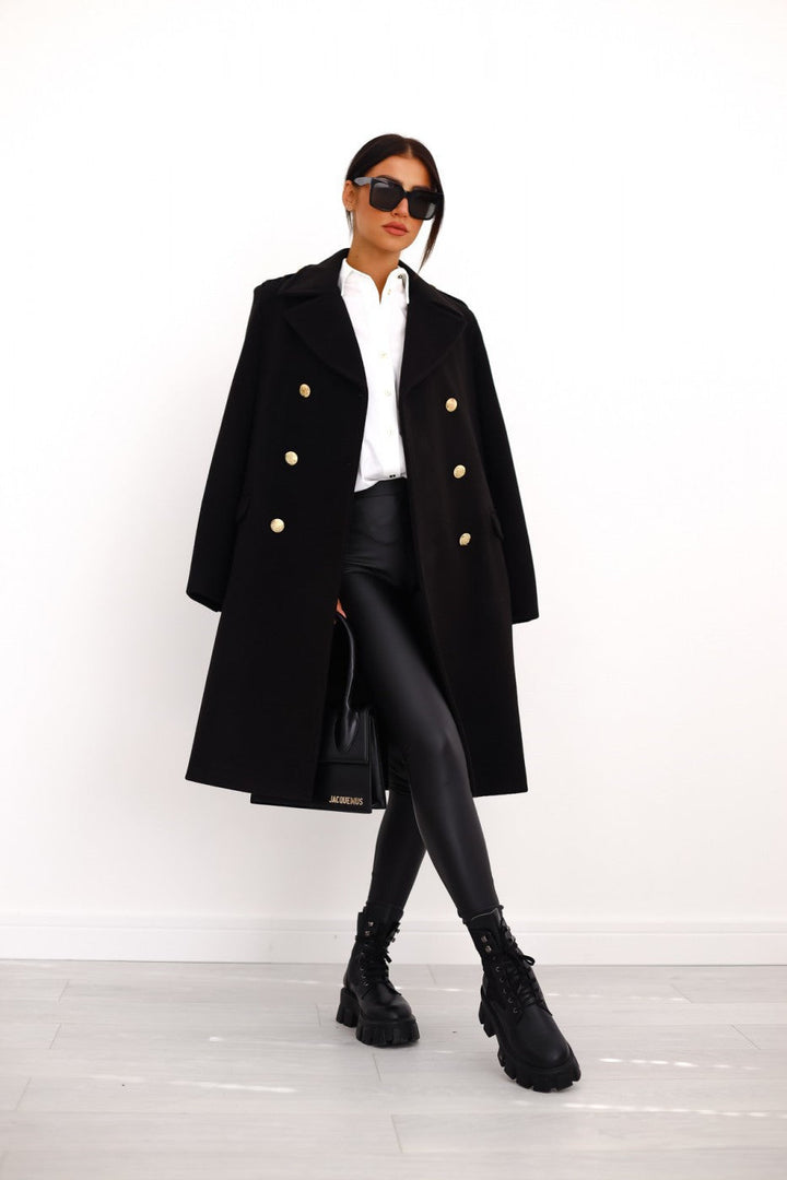 Isabella | Women’s Refined Two-Piece Wool Winter Coat With Double-Button Design