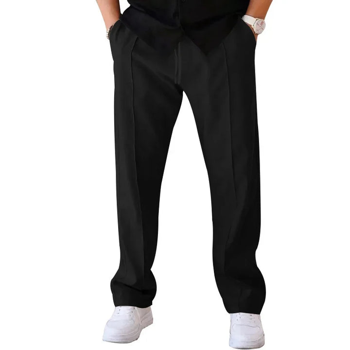 AARON | Men’s Relaxed Straight-Leg Pants With Adjustable Drawstring And Side Pockets