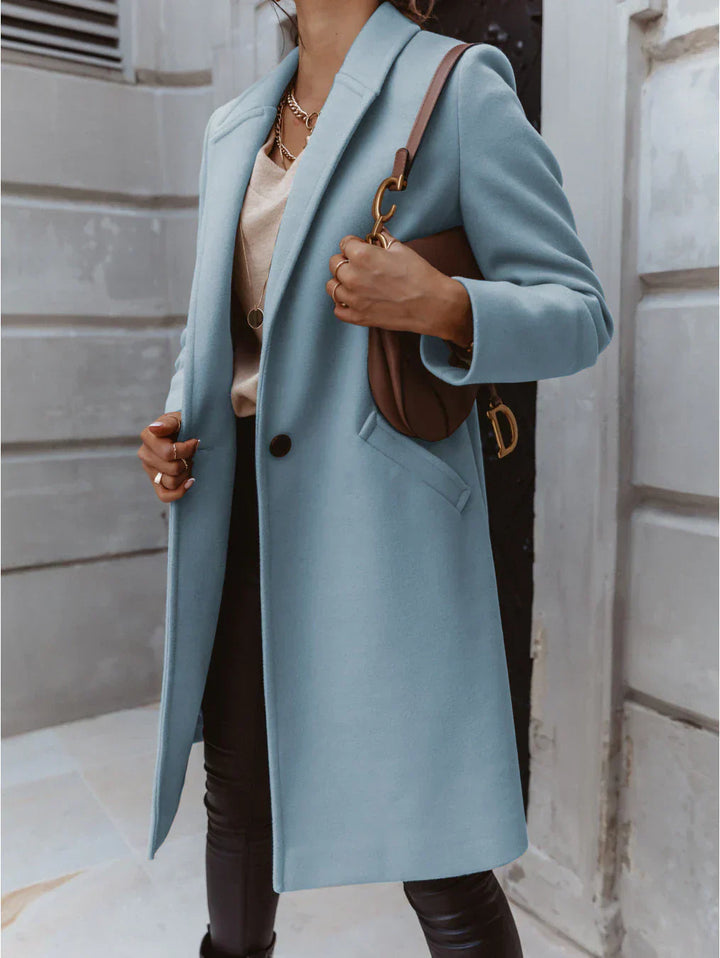 Elena | Refined Button-Front Formal Coat With Timeless Silhouette For Women
