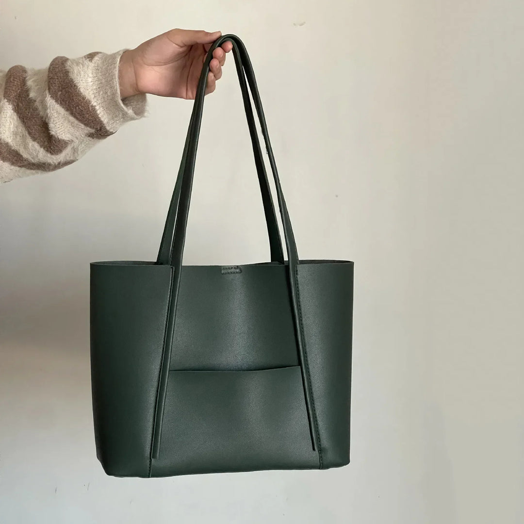Isla | Chic Large-Capacity Leather Top Handle Tote Bag For Women