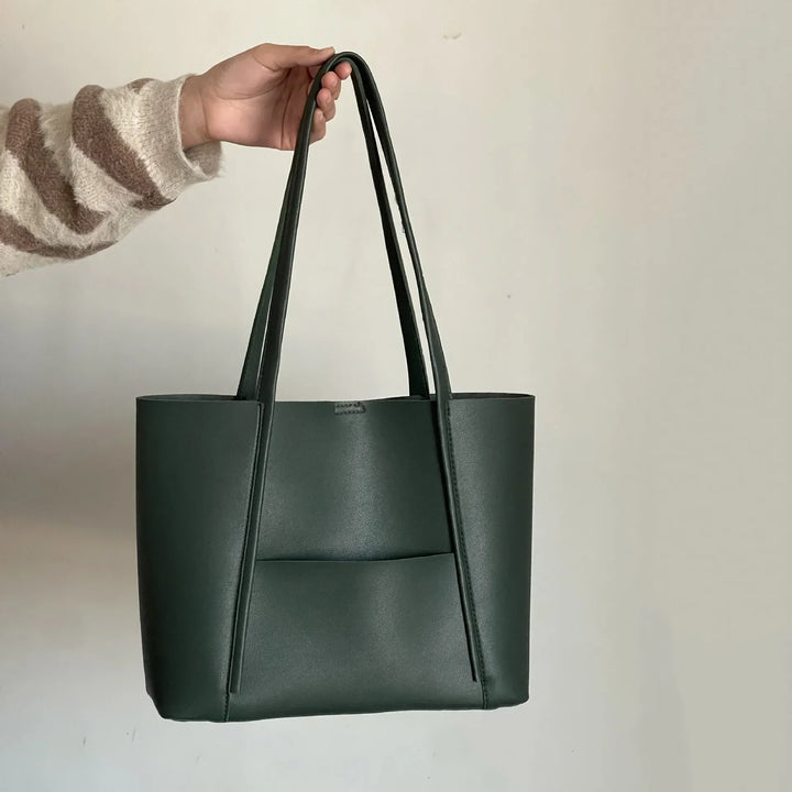 Isla | Chic Large-Capacity Leather Top Handle Tote Bag For Women