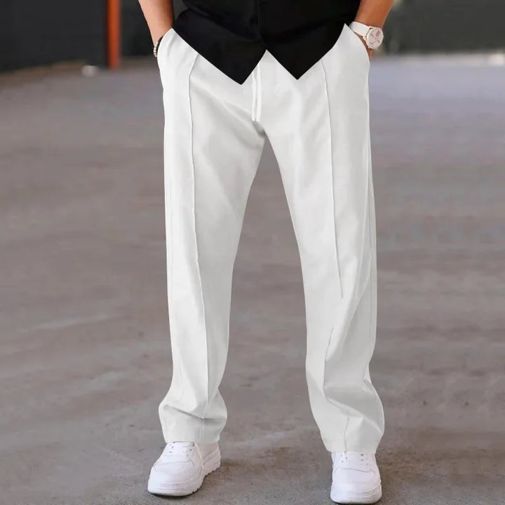 AARON | Men’s Relaxed Straight-Leg Pants With Adjustable Drawstring And Side Pockets