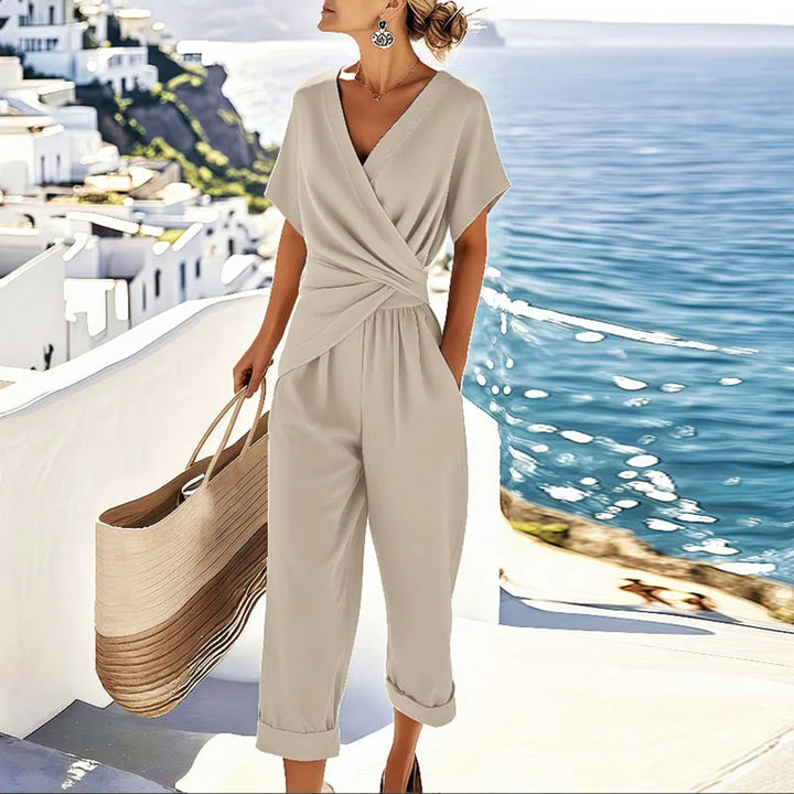 Noor | Coordinated Wrap-Top And Trousers Set For Women