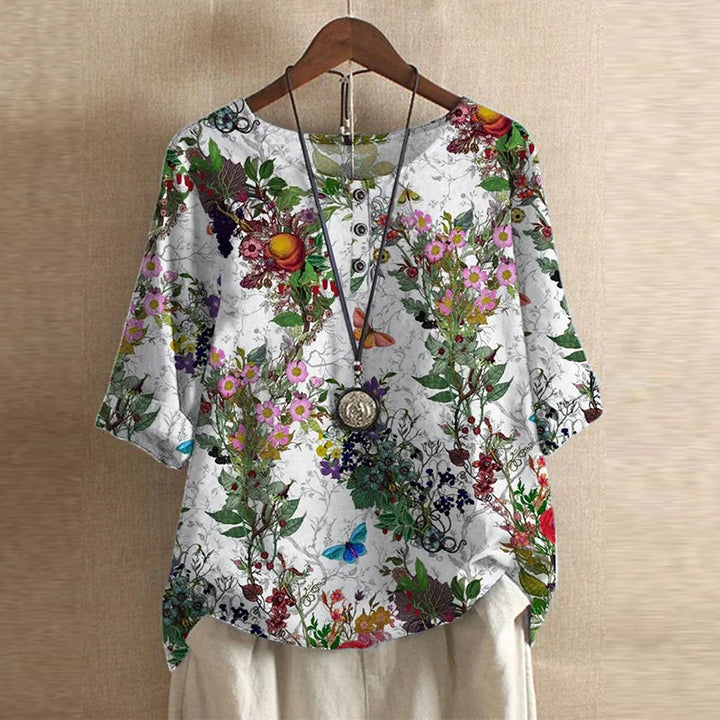 Vivienne | Timeless Vintage Floral Print Blouse For Women