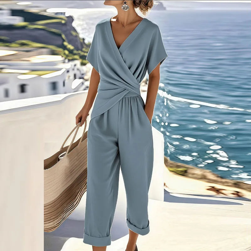 Noor | Coordinated Wrap-Top And Trousers Set For Women