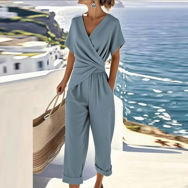 Noor | Coordinated Wrap-Top And Trousers Set For Women