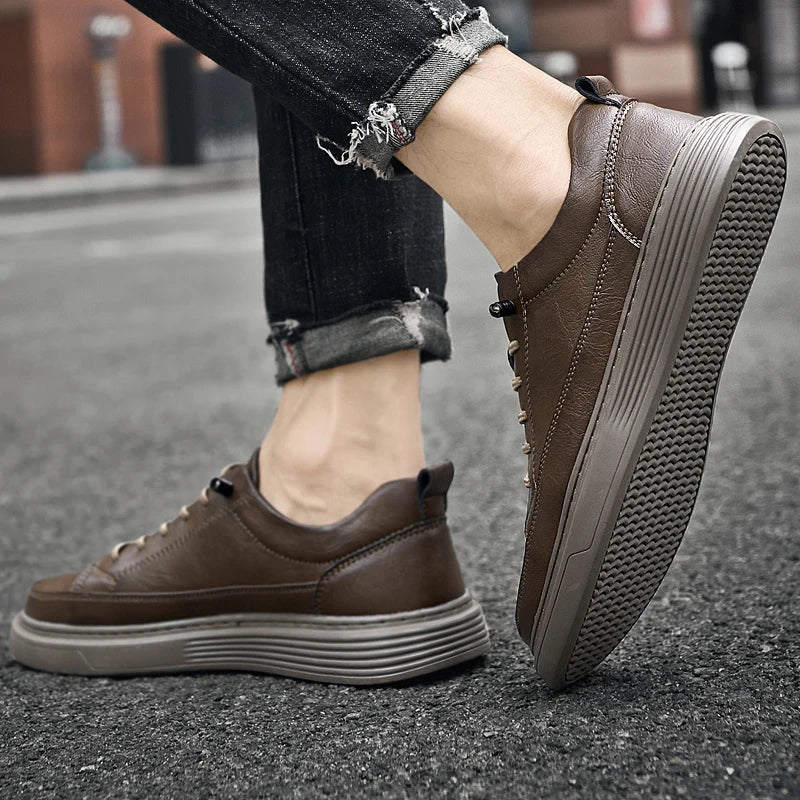 Noah | Men’s Low-Profile Lace-Up Sneakers With Tonal Stitch Detailing