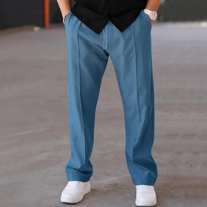 AARON | Men’s Relaxed Straight-Leg Pants With Adjustable Drawstring And Side Pockets