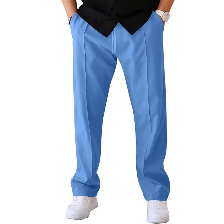 AARON | Men’s Relaxed Straight-Leg Pants With Adjustable Drawstring And Side Pockets