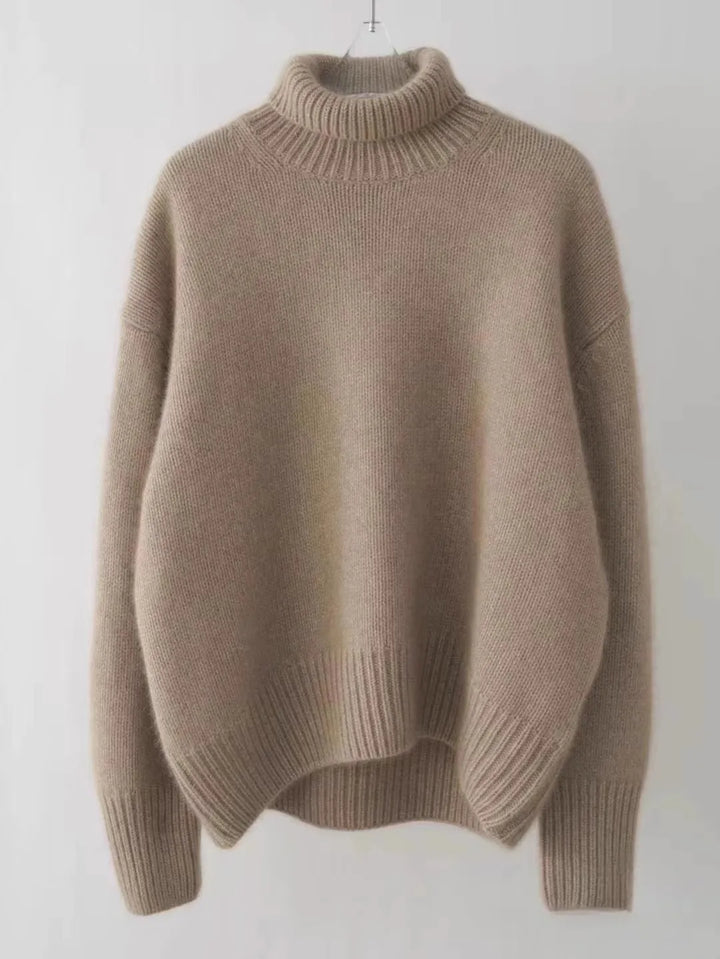 Serena | Premium Fine Wool High-Neck Sweater For Women