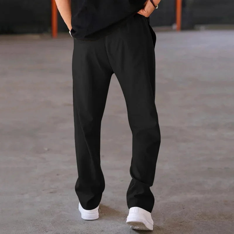 AARON | Men’s Relaxed Straight-Leg Pants With Adjustable Drawstring And Side Pockets
