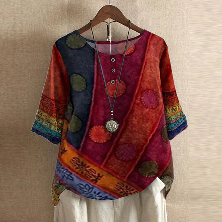 Vivienne | Timeless Vintage Floral Print Blouse For Women