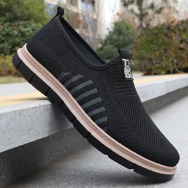 Noah | Men’s Orthopedic Lightweight Slip-On Sneakers With Knit Mesh Upper And Textured Sole