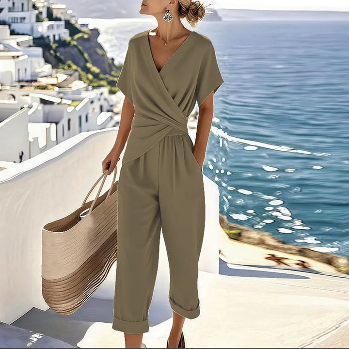Noor | Coordinated Wrap-Top And Trousers Set For Women