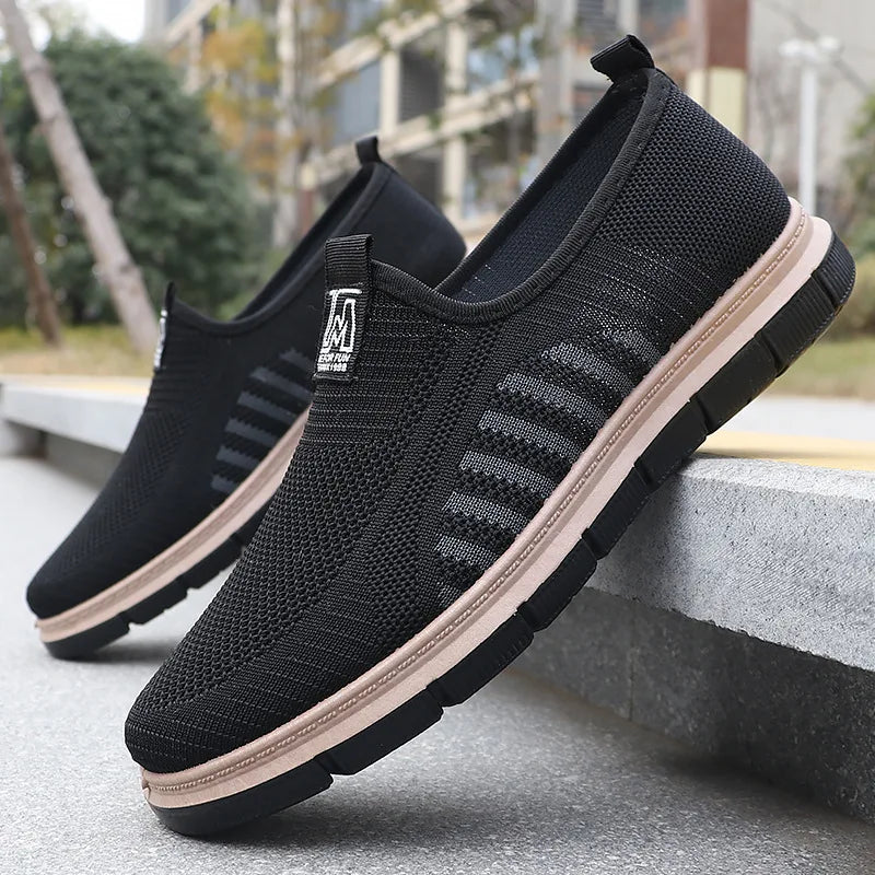 Noah | Men’s Orthopedic Lightweight Slip-On Sneakers With Knit Mesh Upper And Textured Sole