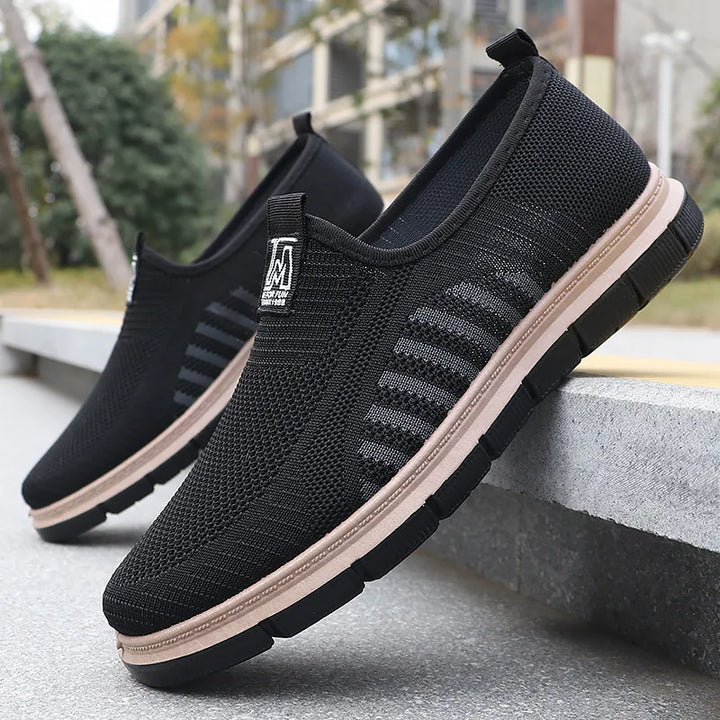 Noah | Men’s Orthopedic Lightweight Slip-On Sneakers With Knit Mesh Upper And Textured Sole