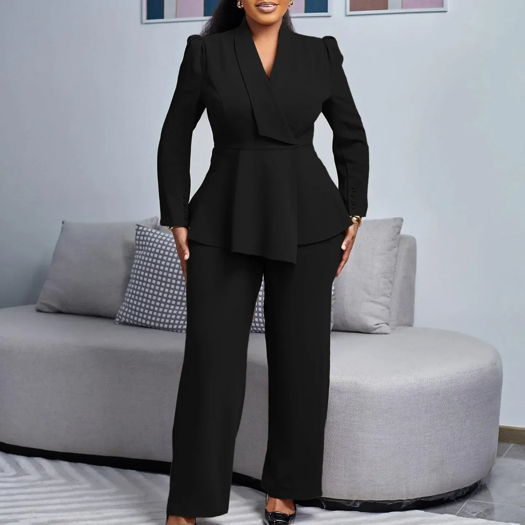Elise | Tailored Formal Suit Set With Long Blazer For Women