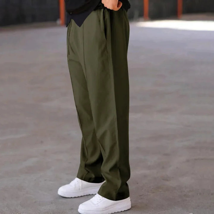 AARON | Men’s Relaxed Straight-Leg Pants With Adjustable Drawstring And Side Pockets