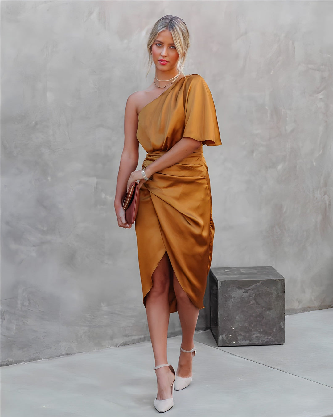 Adeline | Women’s Beautiful One-Shoulder Cocktail Dress