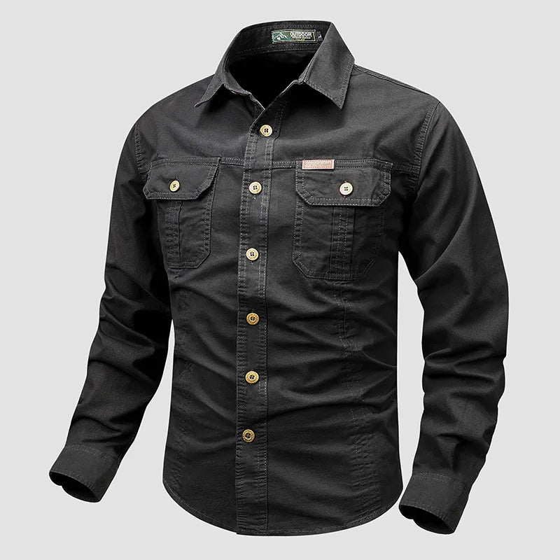 Daniel | Men’s Timeless Long-Sleeve Shirt With Full Button Closure And Traditional Collar