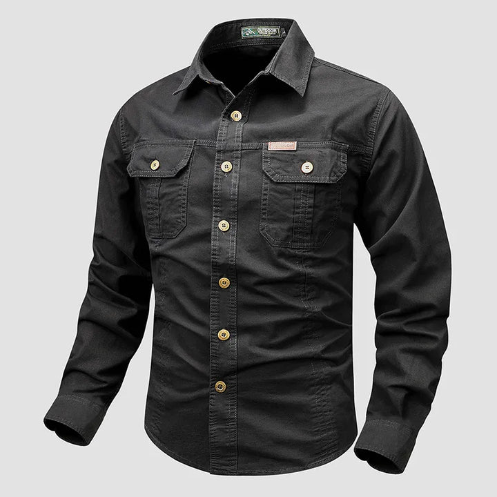 Daniel | Men’s Timeless Long-Sleeve Shirt With Full Button Closure And Traditional Collar