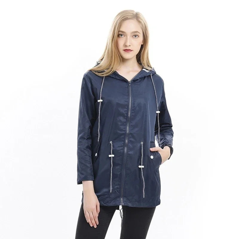 Lily | Water-Resistant Hooded Coat