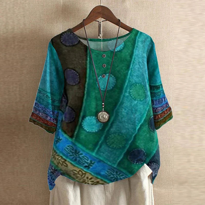 Vivienne | Timeless Vintage Floral Print Blouse For Women