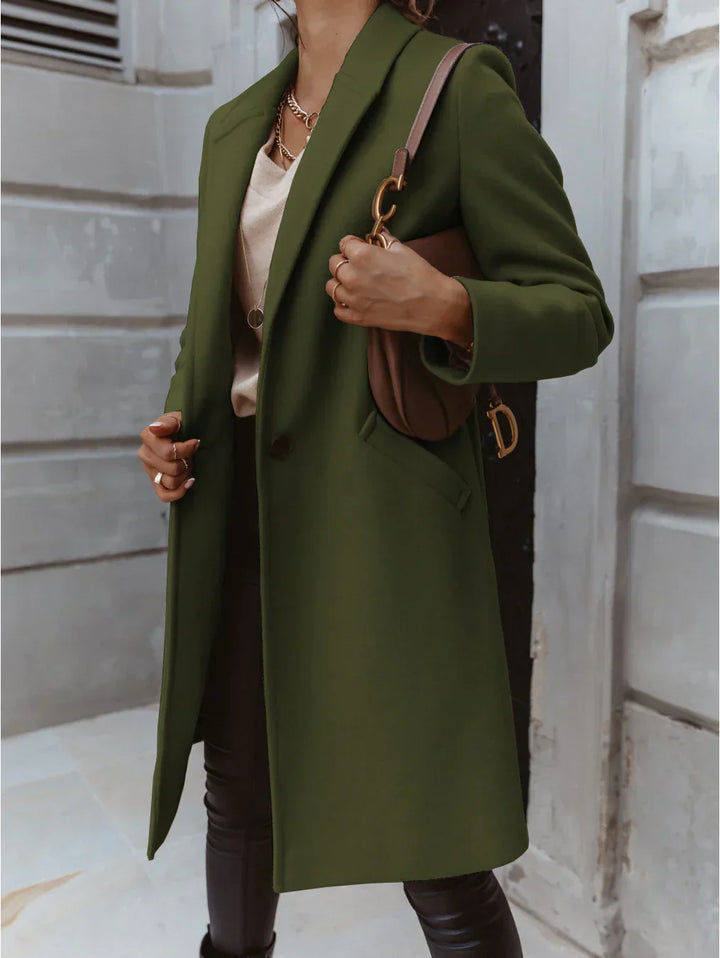 Elena | Refined Button-Front Formal Coat With Timeless Silhouette For Women