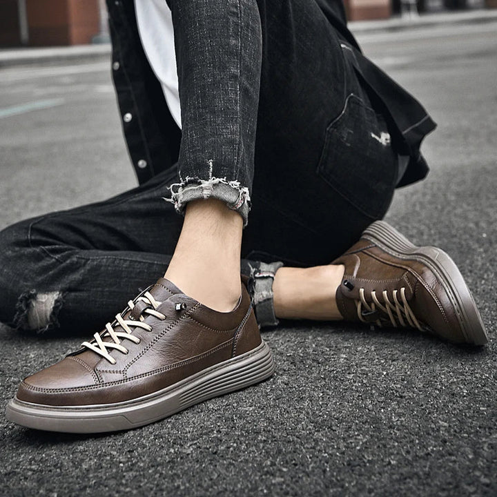 Noah | Men’s Low-Profile Lace-Up Sneakers With Tonal Stitch Detailing