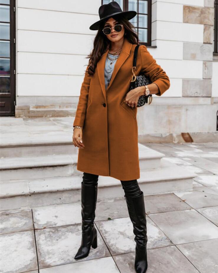Elena | Refined Button-Front Formal Coat With Timeless Silhouette For Women