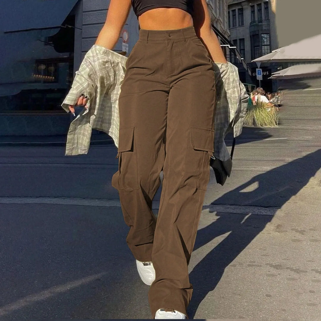 Sophia | High-Waist Utility Cargo Trousers For Women