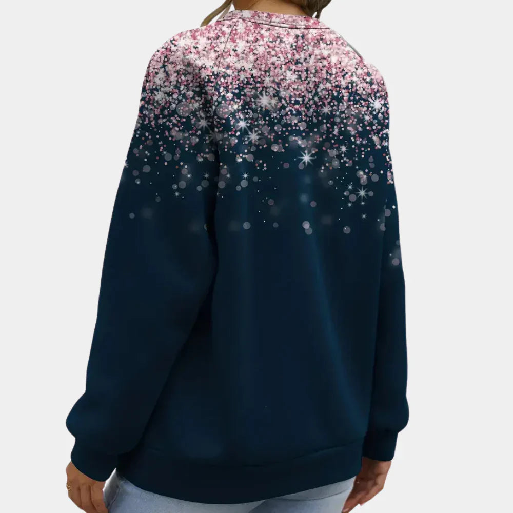 Elara | Winter Knit Sweater with Snowflake Pattern for Women