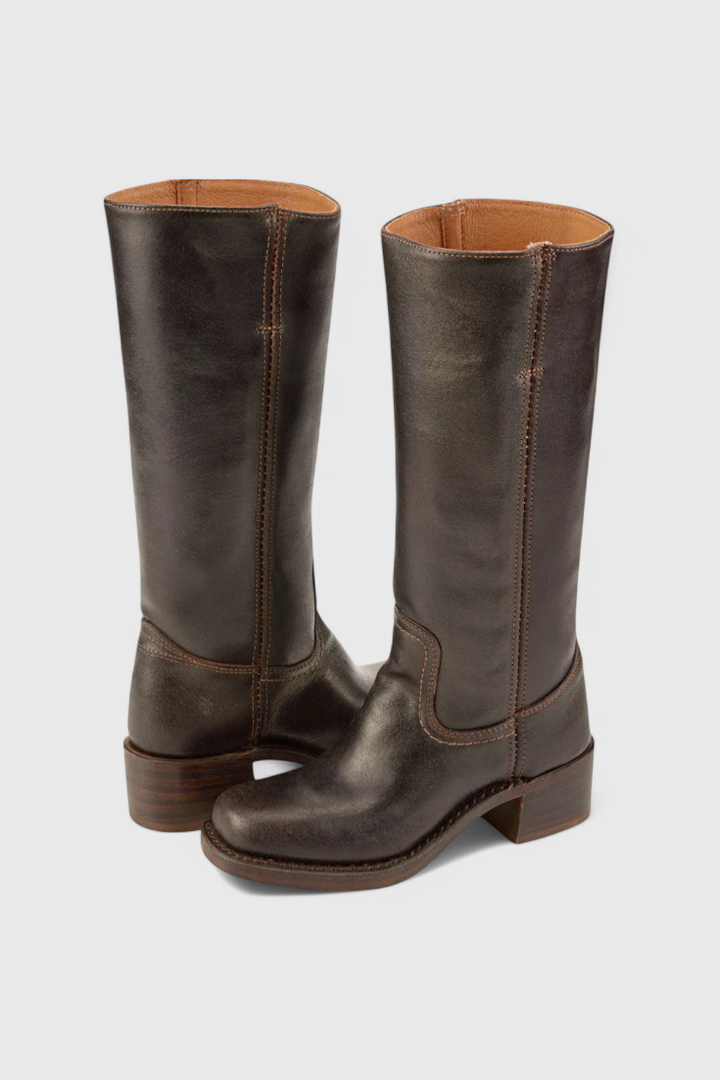 Ava | Women’s Heeled Leather Knee-High Boots