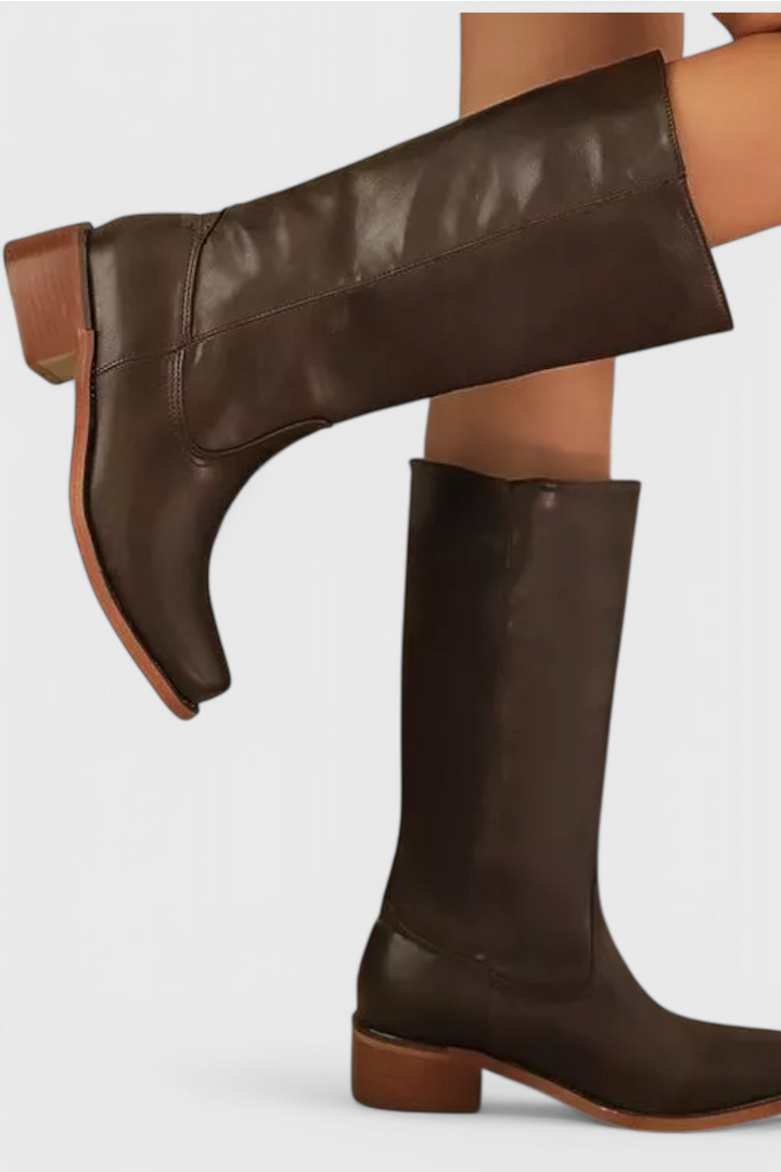 Ava | Women’s Heeled Leather Knee-High Boots