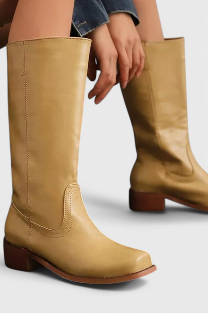Ava | Women’s Heeled Leather Knee-High Boots