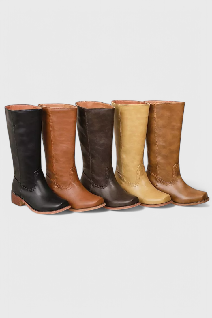 Ava | Women’s Heeled Leather Knee-High Boots