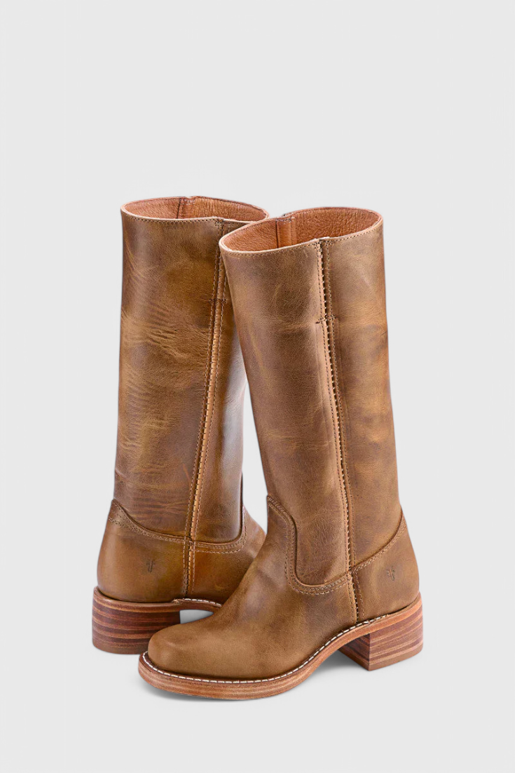 Ava | Women’s Heeled Leather Knee-High Boots