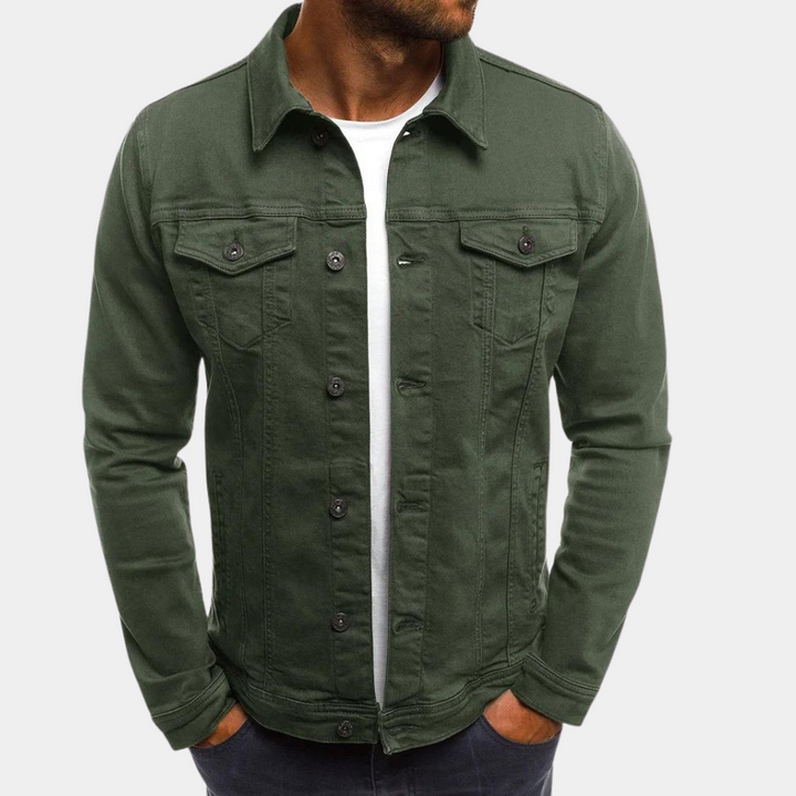 Liam | Classic Button-Front Trucker Jacket For Men